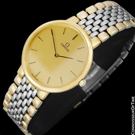 omega thin gold watch|omega men's gold watch.